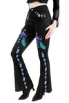 Restyle - Enchanted Forest - Embroidered Bell-Bottom Jeans