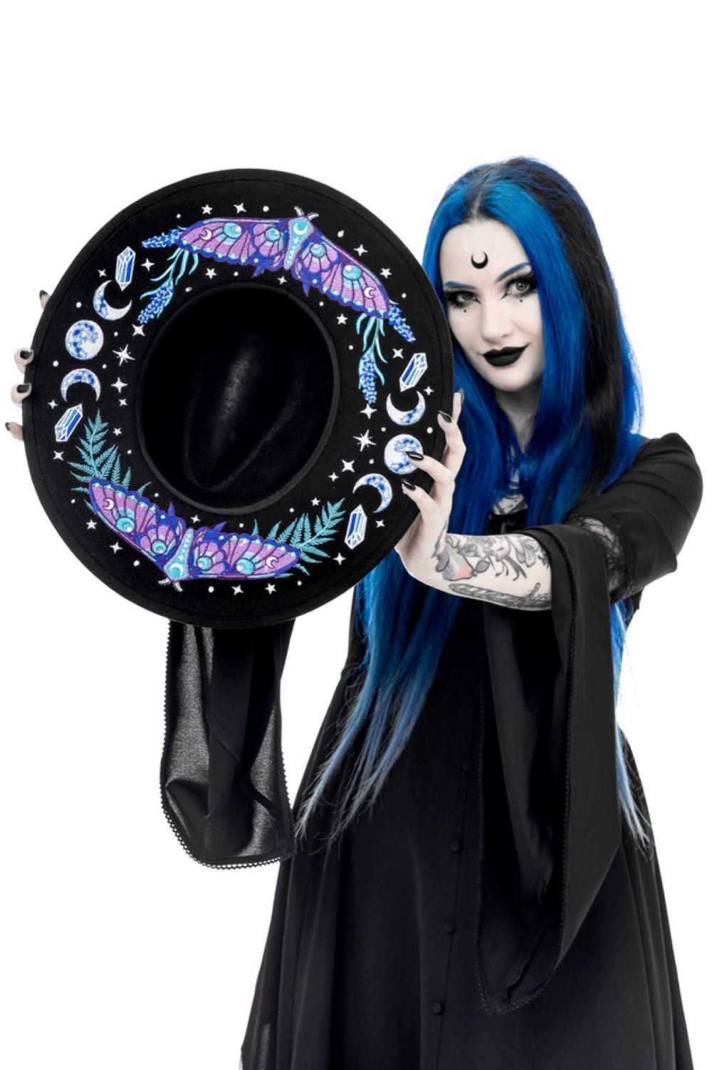 Restyle Enchanted Forest Wide Brim Gothic Hat Gothic