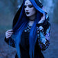 Restyle - Enchanted Forest - Long pagan Hoodie with moth and crescent oversized hood