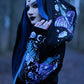 Restyle - Enchanted Forest - Long pagan Hoodie with moth and crescent oversized hood