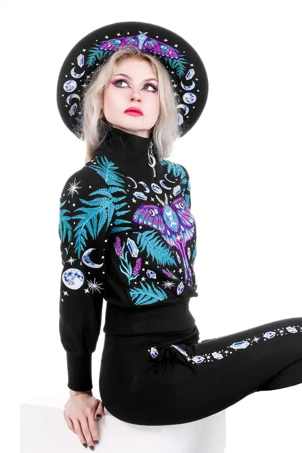 Restyle Gothic Hoodie - Enchanted Forest - Cottagecore Cropped Sweater ...
