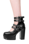 Restyle - Evelynn - Buckle Classic Platform Goth Boots
