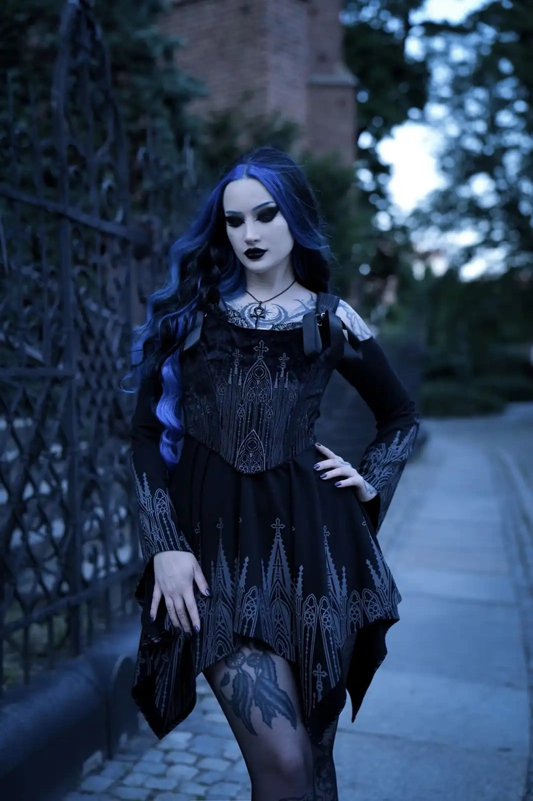 Restyle - Infernal Chapel - Gothic Mini Dress