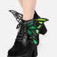 Restyle - Nocturne - Buckle Winged Platform Goth Boots