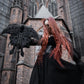 Restyle - Obsidian Moth - Grey Suede Whimsical | Gothic Backpack