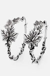 Restyle - Tangled Vines Earrings - Silver Hoop Earrings