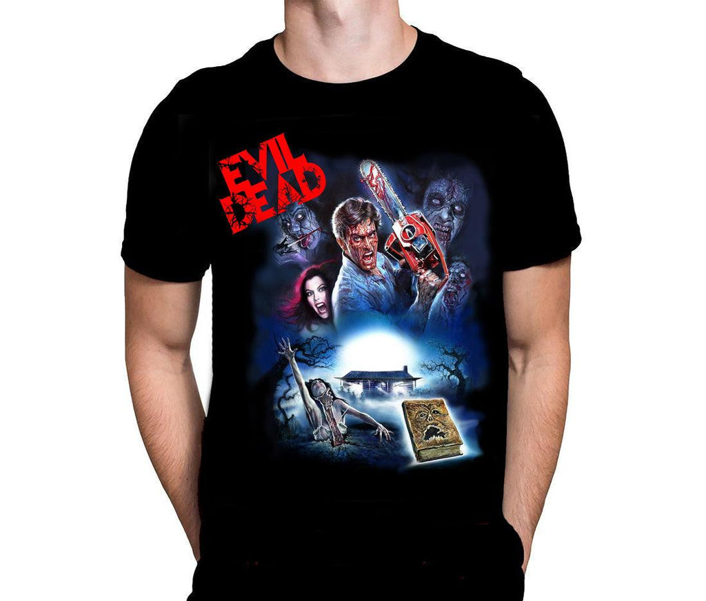 Evil Dead Chainsaw - Classic Horror Movie Art - T-Shirt - Wild Star Hearts 