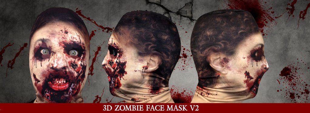FACE SKINZ - 3D Effect Zombie Version 2 - Face Mask - Wild Star Hearts 