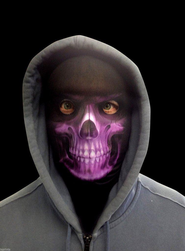 FACE SKINZ - Grim Reaper - Purple Face Mask - Wild Star Hearts 