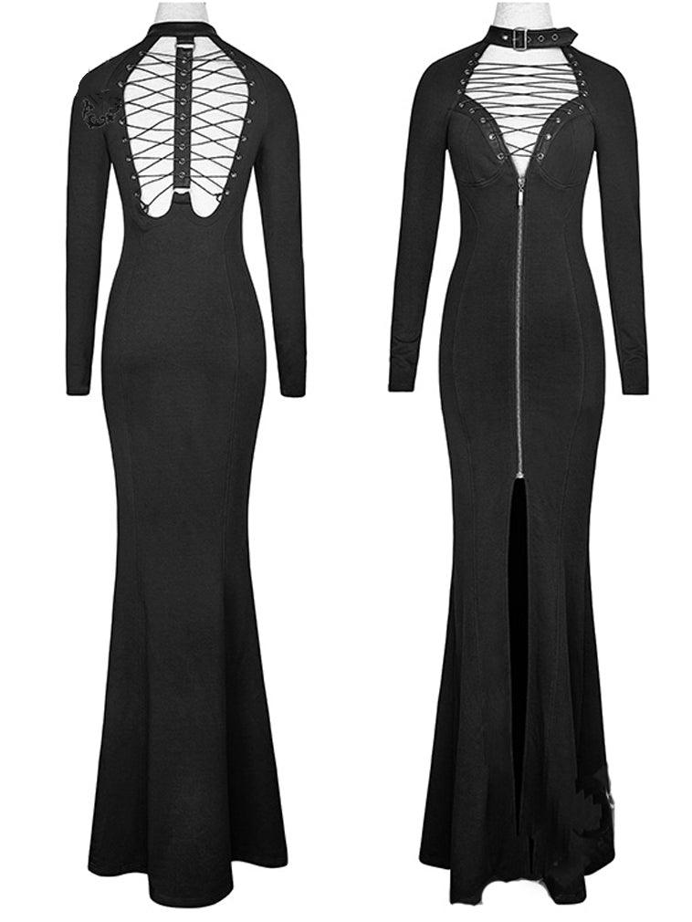 Fantasmogoria - BLACK MUSE DRESS - Womens Black Dress - Wild Star Hearts 