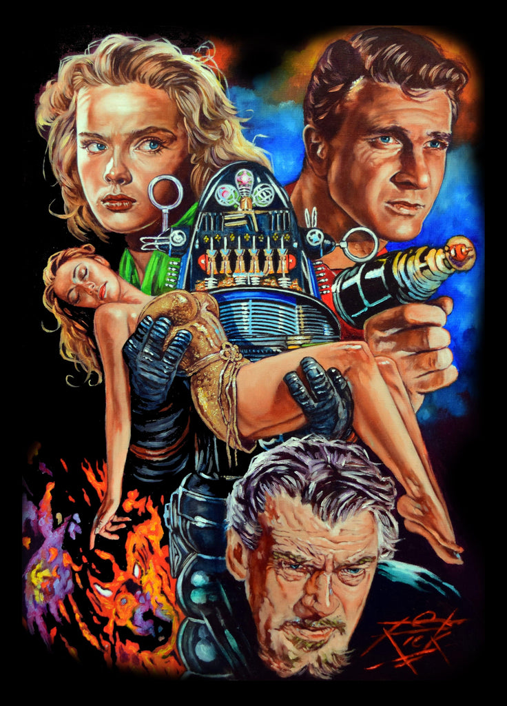 Forbidden Planet - Classic 60's Sci-Fi Movie T-Shirt by Rick Melton - Wild Star Hearts 