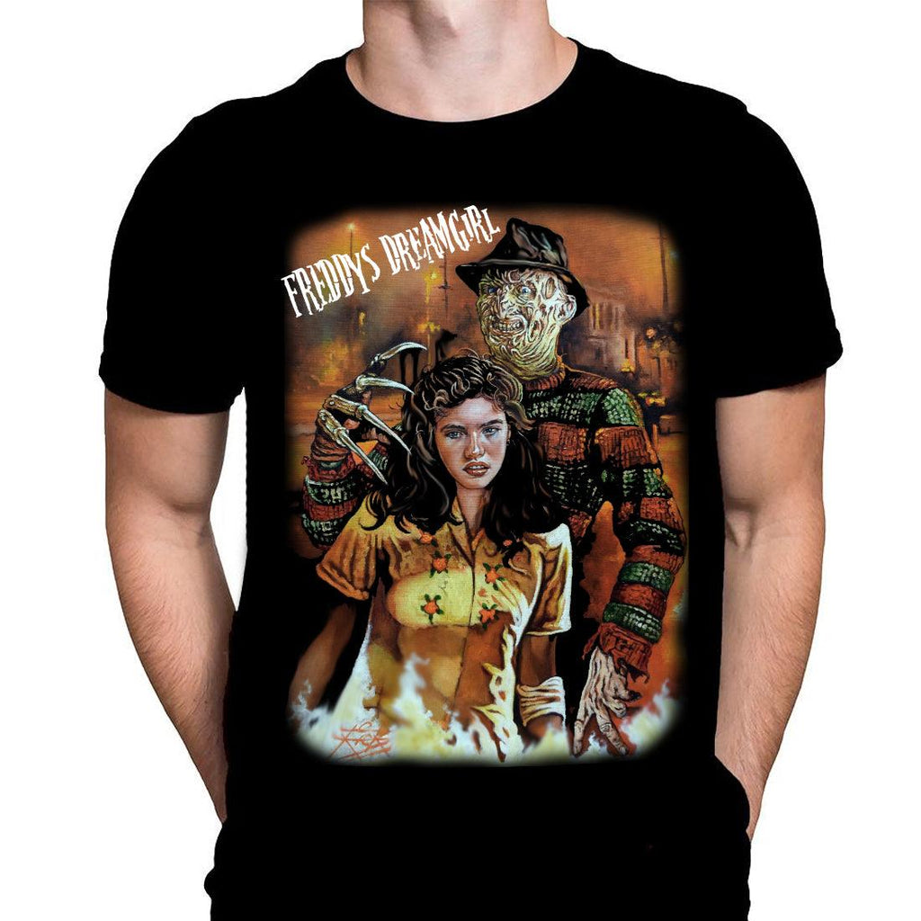 Freddys Dream Girl - Classic Horror Movie Poster Art - T-Shirt by Rick Melton - Wild Star Hearts 