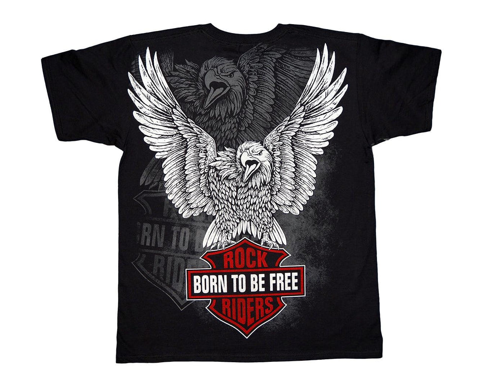 Freedom - Mens Biker T-Shirt - Wild Star Hearts 
