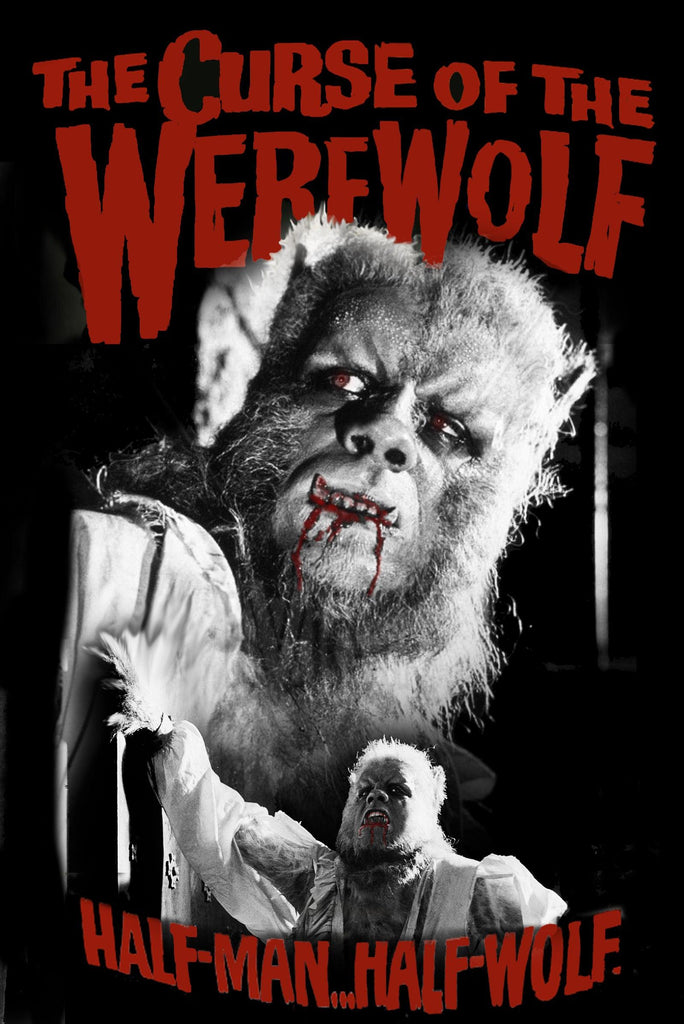 Half Man Half Wolf - Classic 1961 Horror Movie Art - T-Shirt - Wild Star Hearts 
