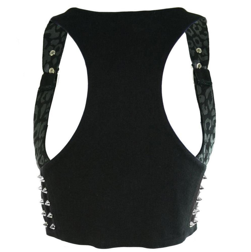 Heartless- STUDDED DEVINA TOP - Black gothic accessory - Wild Star Hearts 