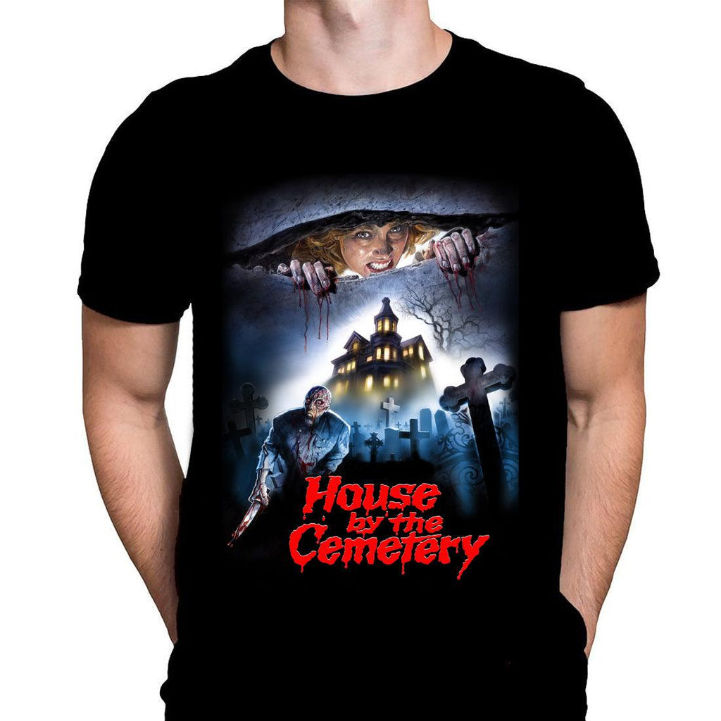 House By The Cemetery - Classic Horror - Movie Art - T-Shirt - Wild Star Hearts 