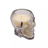 Gothic Home Decor - Skull Halloween Candle - Smoked Glass Vanilla Scented Candle
