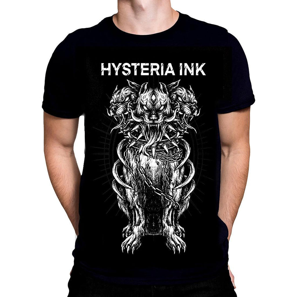 Hysteria Ink - Cerberus - Men's T-Shirt - Black - Wild Star Hearts 