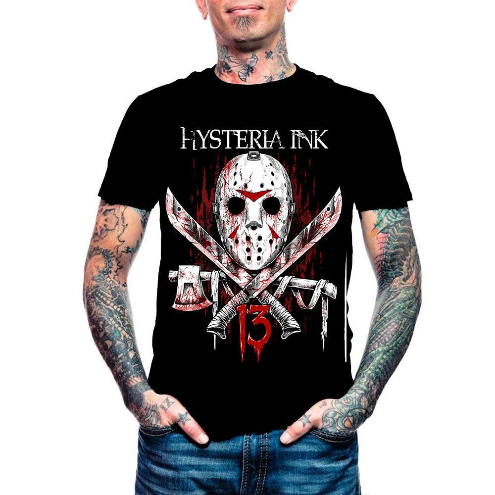 Hysteria Ink - Friday Ink - Men's T-Shirt - Black - Wild Star Hearts 