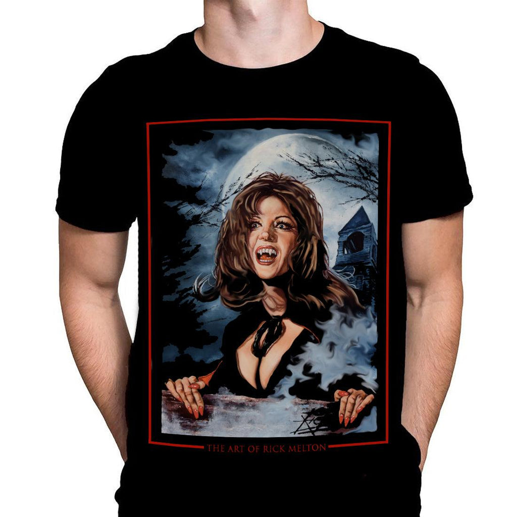 Ingrid Pitt Vampire Lovers - Classic Hammer HorrorArt - T-Shirt by Rick Melton - Wild Star Hearts 