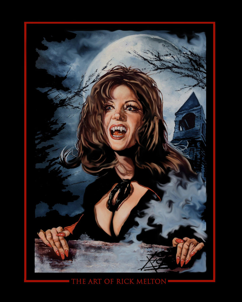 Ingrid Pitt Vampire Lovers - Classic Hammer HorrorArt - T-Shirt by Rick Melton - Wild Star Hearts 