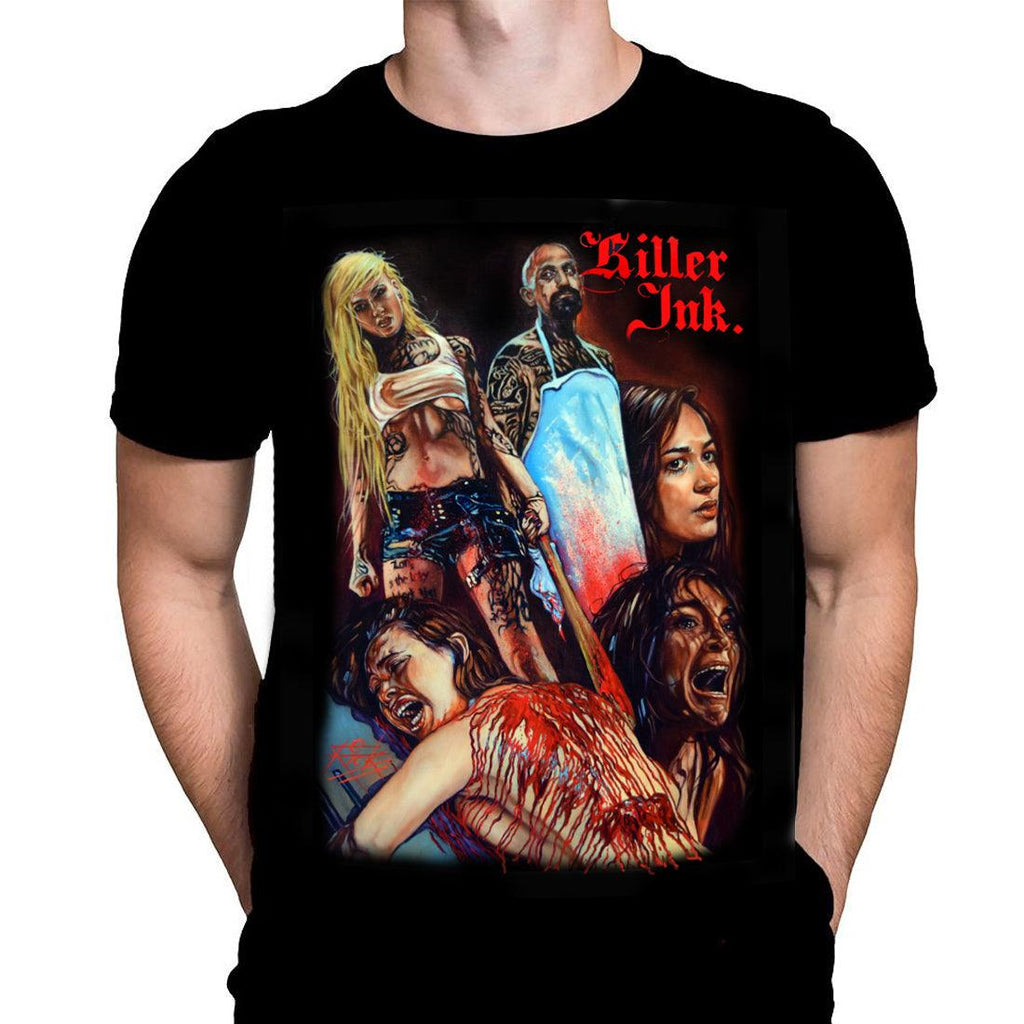 Killer Ink - Classic Trash Horror Movie Art - T-Shirt by Rick Melton - Wild Star Hearts 