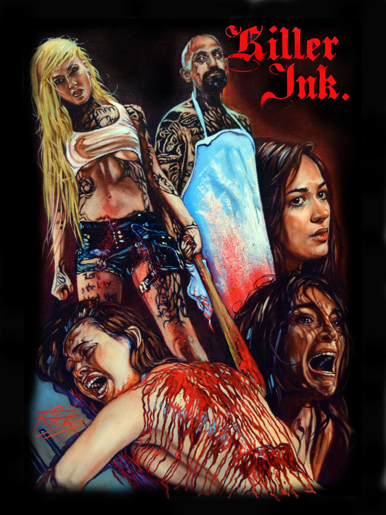 Killer Ink - Classic Trash Horror Movie Art - T-Shirt by Rick Melton - Wild Star Hearts 