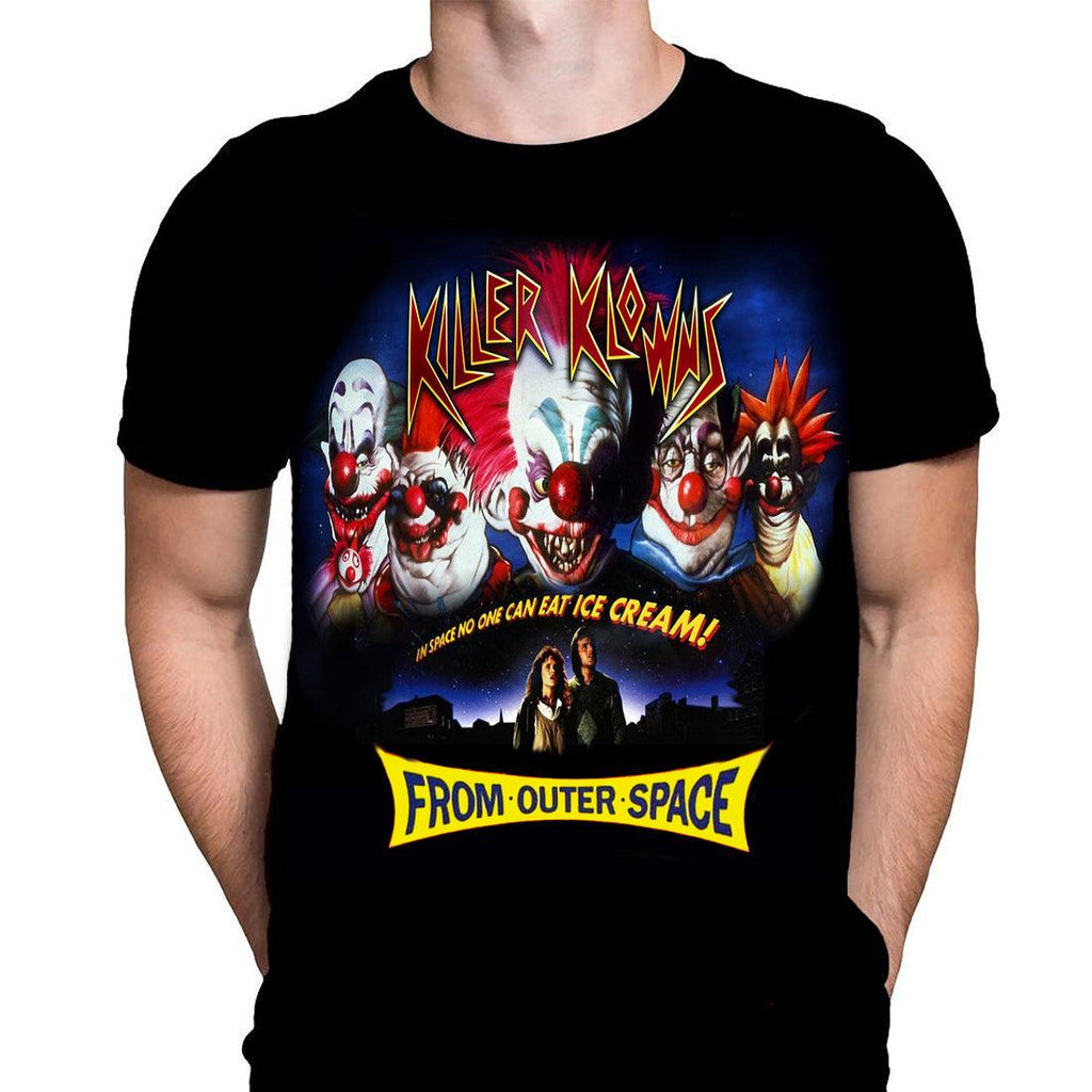 Killer Klowns - Classic Horror B-Movie Art - T-Shirt - Wild Star Hearts 