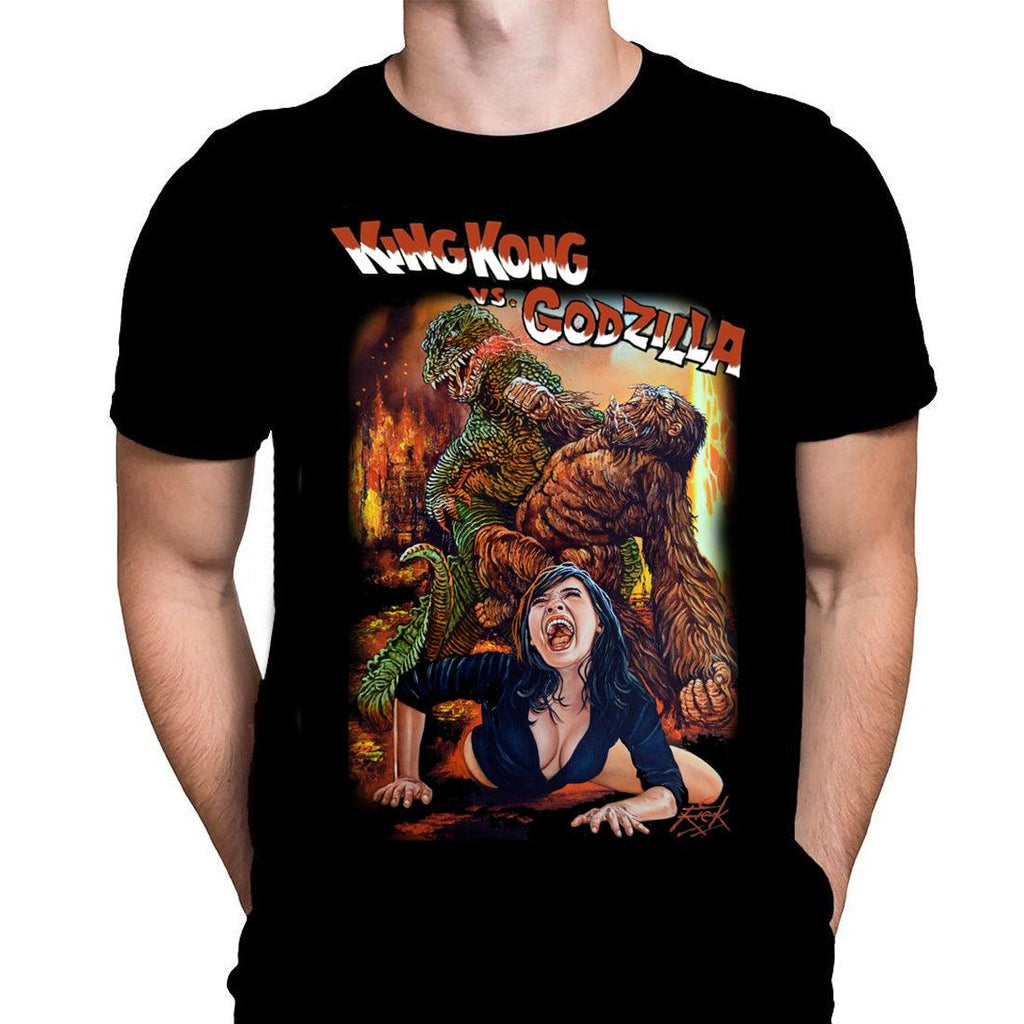 Kong Vs Godzilla - Classic Horror Movie Art - T-Shirt - Wild Star Hearts 