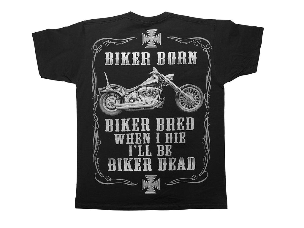 Live Fast Bikers - Mens T-Shirt - Wild Star Hearts 