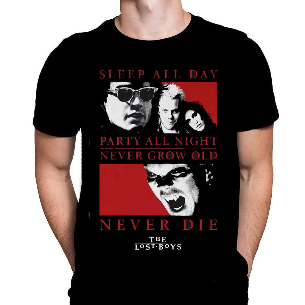 Lost Boys - Sleep All Day - Classic Horror Movie Art - T-Shirt - Wild Star Hearts 