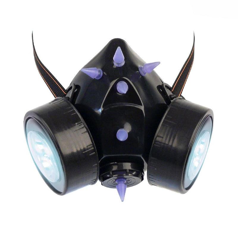 MBM - GAS MASK UV NEON SPIKES - Fashion Mask with 2 LED lights - Wild Star Hearts 