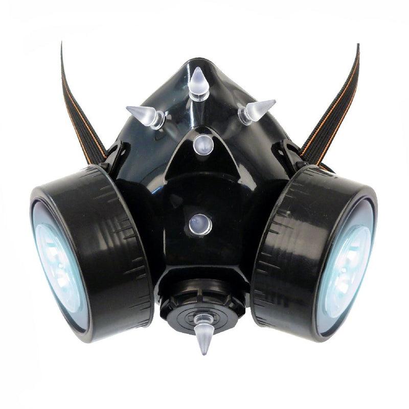 MBM - GAS MASK WHITE SPIKES - Fashion Mask with 2 LED lights - Wild Star Hearts 