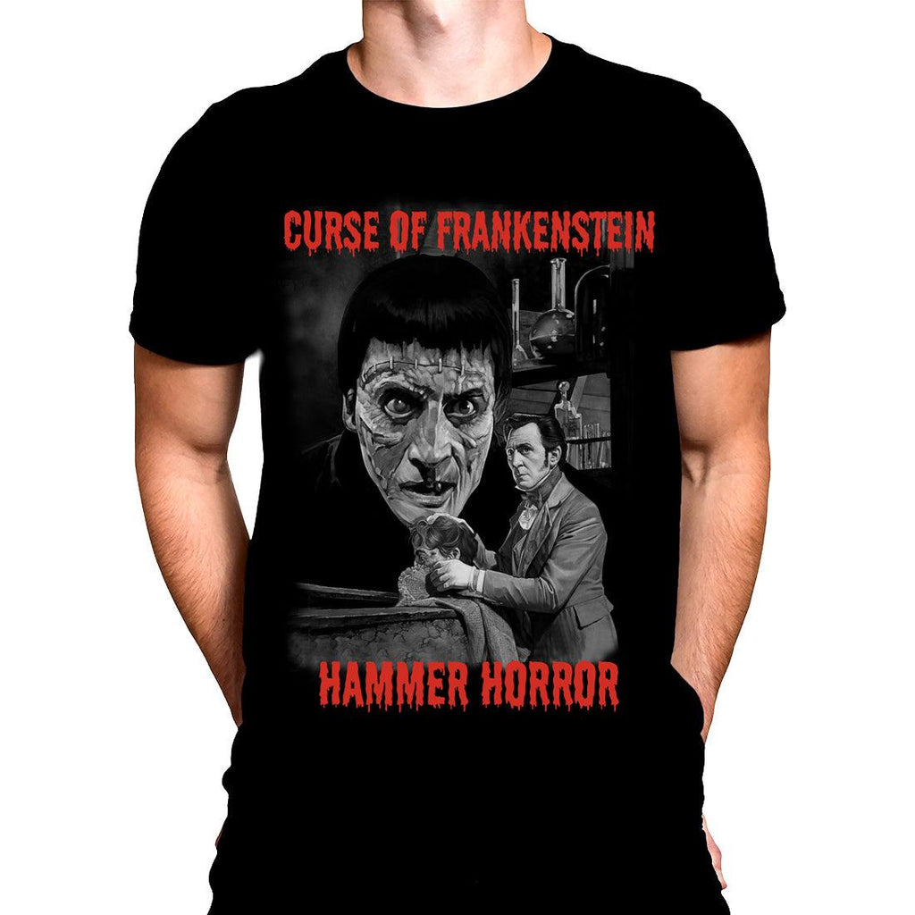 Movie Poster - Curse Of Frankenstein - Movie Poster Fan Art T-Shirt - Wild Star Hearts 