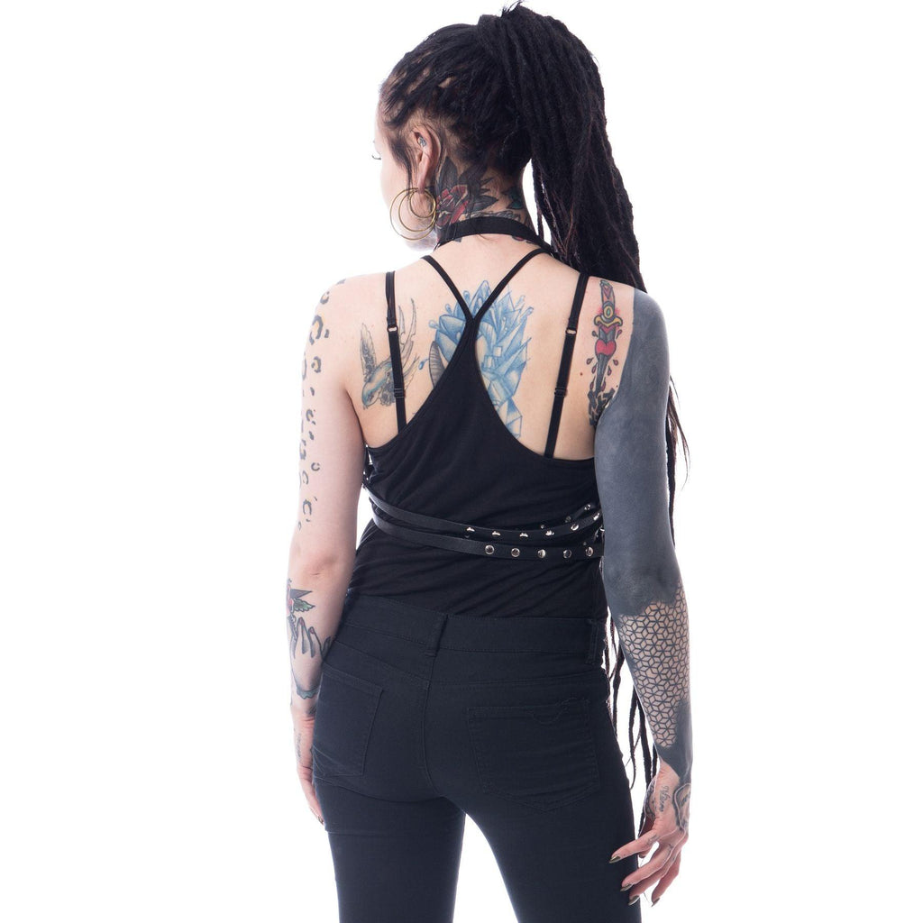 Poizen Industries - TABEA HARNESS - Faux Leather body harness - Wild Star Hearts 