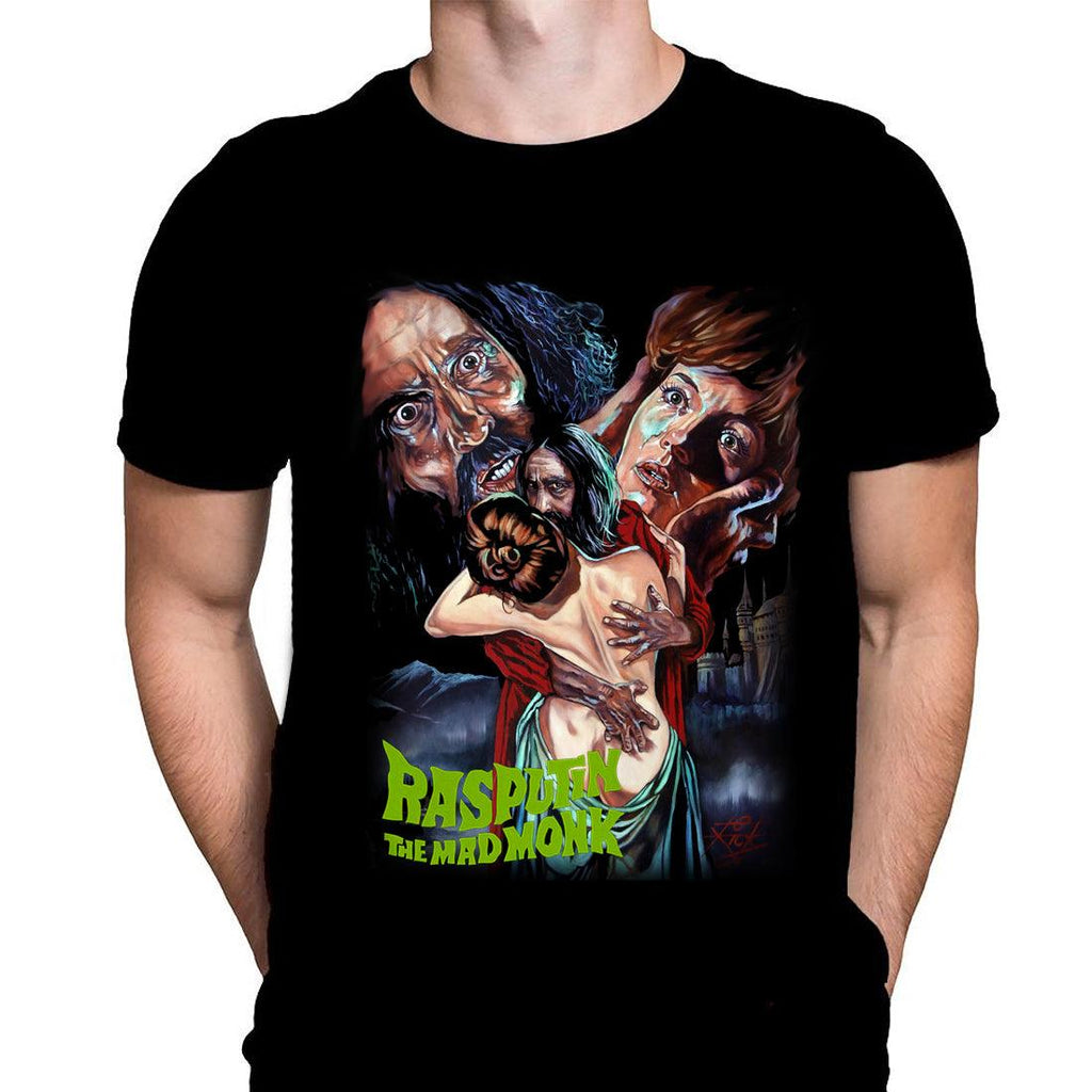 Rasputin The Mad Monk - Classic Horror Movie Art - T-Shirt - Wild Star Hearts 