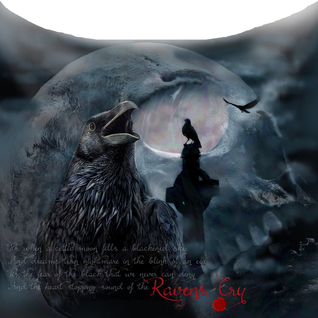 Raven's Cry Fleece Blanket/Throw/Tapestry by Dark Gothic - Wild Star Hearts 