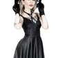 Restyle - Crescent Moon - Laser Cut Mini Faux Leather Dress - Wild Star Hearts 