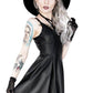 Restyle - Crescent Moon - Laser Cut Mini Faux Leather Dress - Wild Star Hearts 