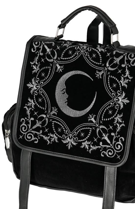 Restyle - Crescent Square Backpack - Gothic Backpack - Wild Star Hearts 