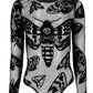 Restyle - Death's Head Moth mesh bodysuit - Wild Star Hearts 