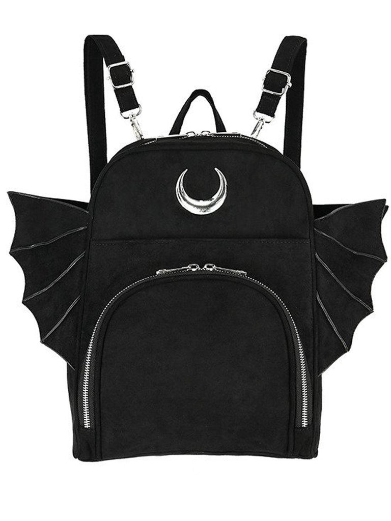 Restyle - Elegant Goth - Gothic Black Backpack - Wild Star Hearts 