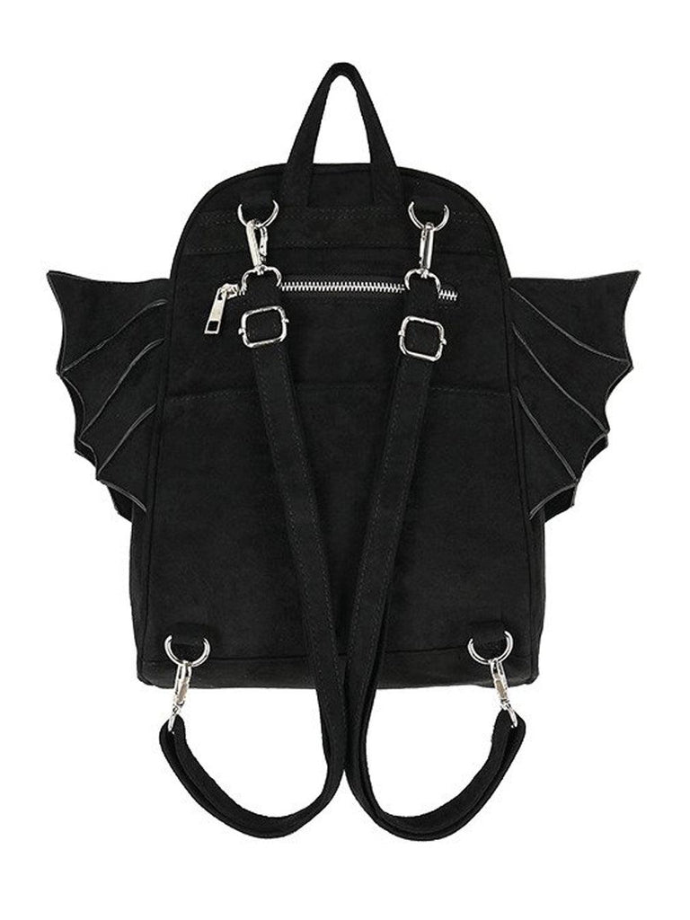 Restyle - Elegant Goth - Gothic Black Backpack - Wild Star Hearts 