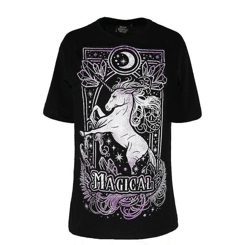 Restyle - Magical Unicorn - Womens T-Shirt - Wild Star Hearts 