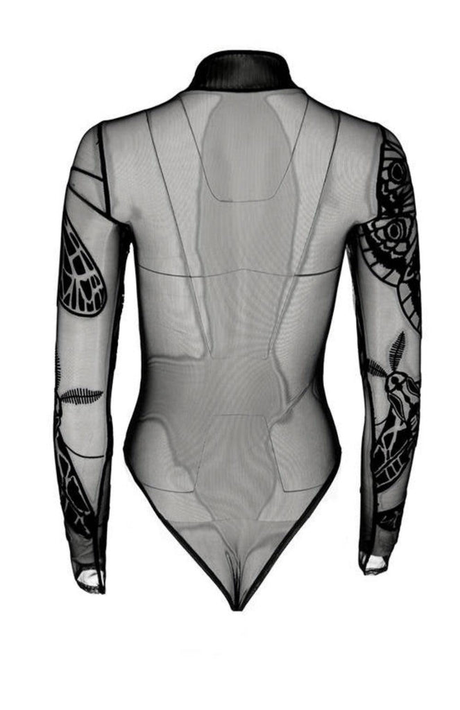 Restyle - Moths Contour mesh bodysuit - Wild Star Hearts 