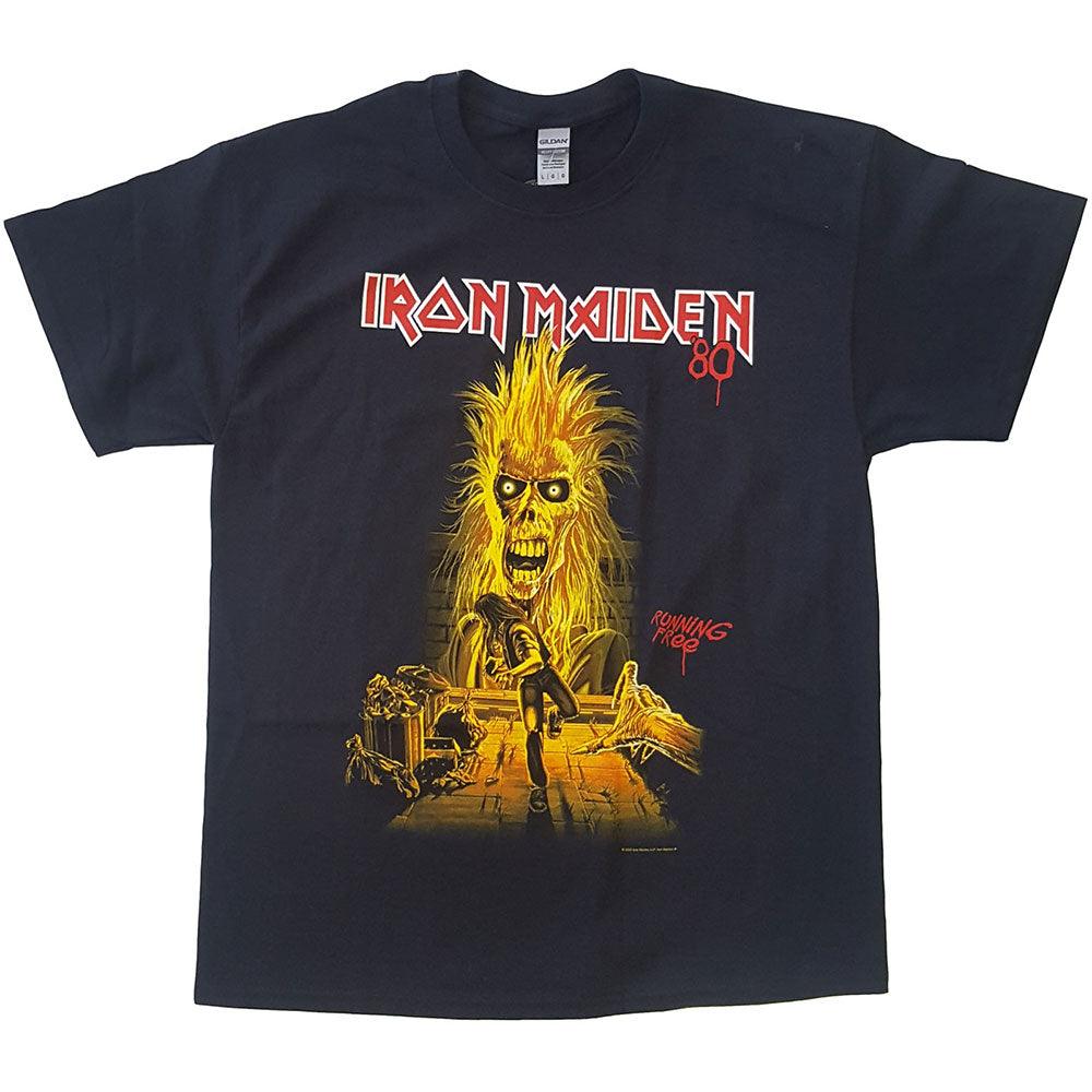 Rock Off - Running Free - Mens T-Shirt Official Iron Maiden Merchandise - Wild Star Hearts 