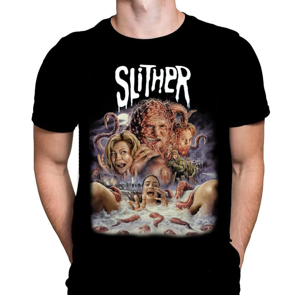 Slither - Classic Horror Movie Art - T-Shirt - Wild Star Hearts 