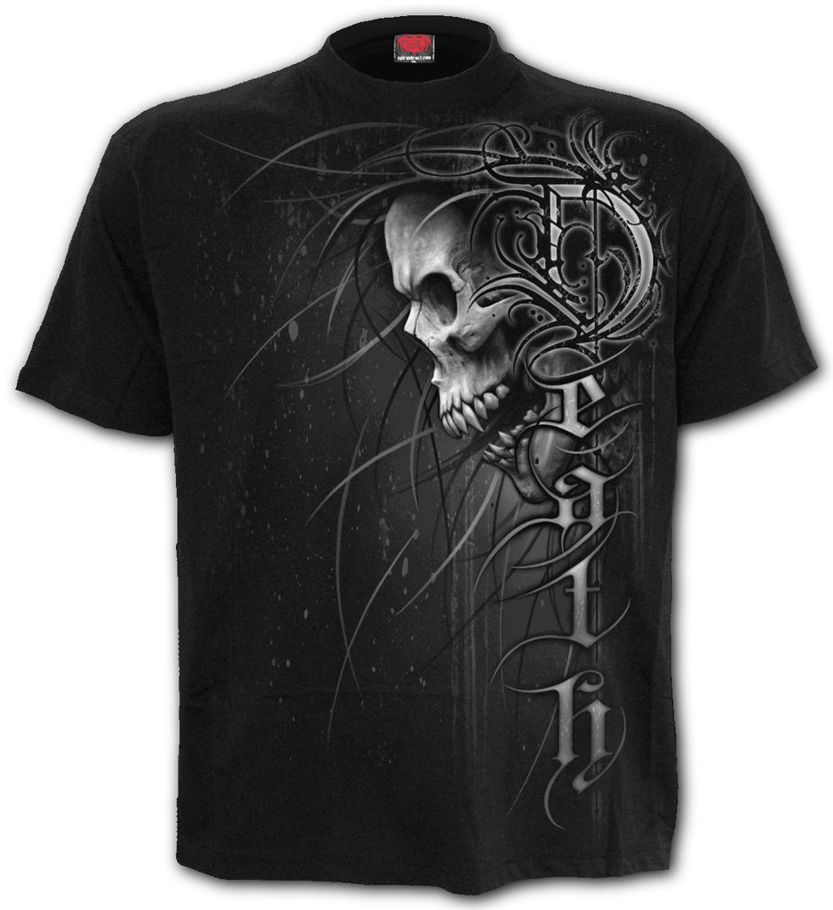 Spiral - Death Forever - Short Sleeve T-Shirt, Black - Wild Star Hearts 