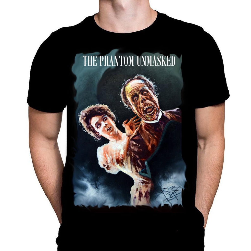 The Phantom Unmasked - Classic Horror Movie Art - T-Shirt - Wild Star Hearts 