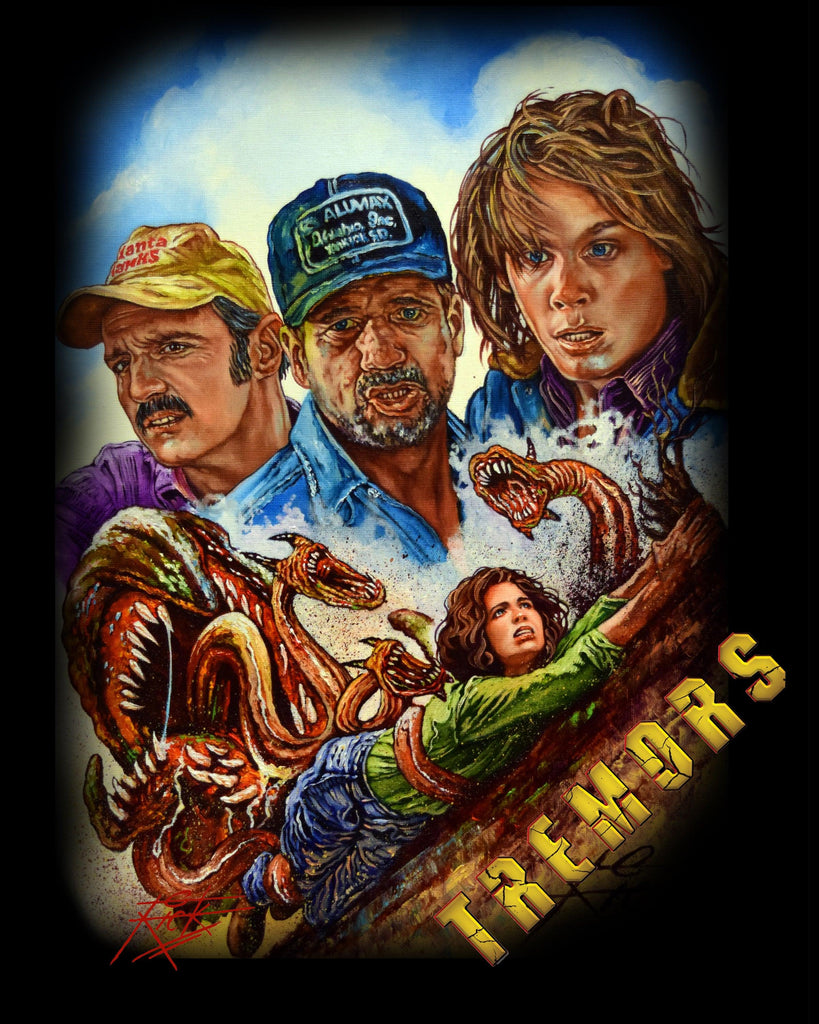 Tremors - Classic Horror Movie Art - T-Shirt by Rick Melton - Wild Star Hearts 